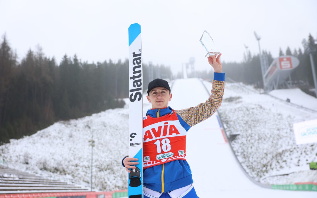 Historischer Tag in Klingenthal: Erster COC-Sieg für die Ukraine im Skispringen